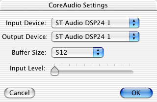 CoreAudio Settings