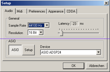 Setup Dialog